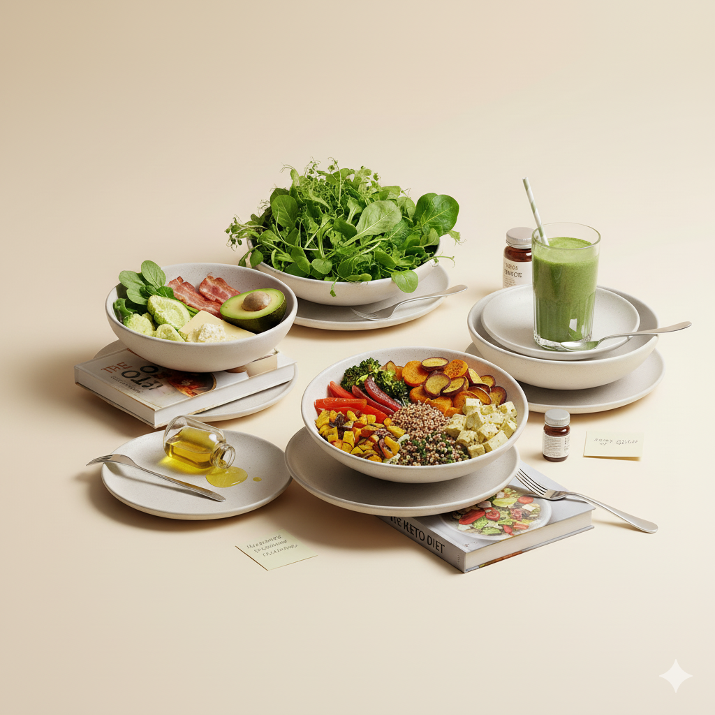 Platos de comida variada